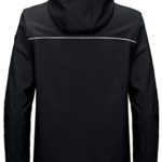 Little Donkey Andy Men’s Waterproof Softshell Jacket with Detachable Sleeves and Hood, Fleece Mountain Ski Snow Rain Coat Black Size XXXL