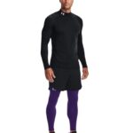 Under Armour Men’s ColdGear Armour Fitted Mock, Black (001)/White, X-Large