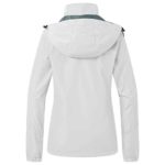 Wantdo Women’s Interchange Skiing Jacket Windproof Rain Coat Off White Medium