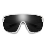 Smith Bobcat Sunglasses – Shield Lens Performance Sports Sunglasses for Skiing, Biking, MTB, Mountaineering & More – For Men & Women – White + Black ChromaPop Lens