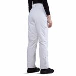 FREE SOLDIER Women’s Outdoor Waterproof Windproof Breathable Snow Ski Pants Winter Insulated Snowboarding Skiing Pants (White X-Large(16-18)/32L)
