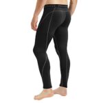 Roadbox 1 or 2 Pack Men’s Compression Pants – Tights Base Layer Cool Dry Leggings for Sports, Workout, Gym, Fitness, Running, Cycling, Yoga, Hiking, Basketball (Black, M)