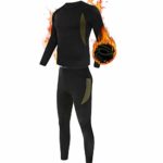 Men’s Thermal Underwear Set, Sport Long Johns Base Layer for Male, Winter Gear Compression Suits for Skiing Running Black