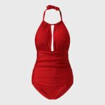 Cowl Neck Push up Bathing Suit Pads Up Suits Athletic Swimwear Sport Bikini Control Tummy Swimsuit Swimwear Women Tank Padded Swimsuits for Women Over 50 Sexy Bikini Green Bathing Suits for Women