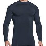 TSLA Men’s Thermal Long Sleeve Compression Shirts, Mock/Turtleneck Winter Sports Running Base Layer Top, Unique(yut56) – Charcoal, X-Large