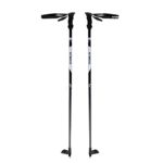 ENKEEO Carbon Fiber Cross Country Ski Poles 51″ Ultralight Pro Ski Poles with EVA Foam Handles and Compact Baskets (Silver&Black, 1 Pair)