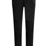 Camii Mia Women’s Windproof Waterproof Sportswear Outdoor Hiking Fleece Pants (W32 x L30, Black)
