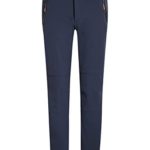 Camii Mia Women’s Windproof Waterproof Sportswear Outdoor Hiking Fleece Pants (W32 x L30, Navy)