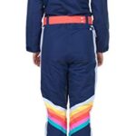 Tipsy Elves Classic Striped Blue Ski Suit for Women Santa Fe Shredder Size Small