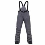 Aniywn Womens Mens Snow Pants Adjustable Back Strap Pants,Hiking Pants Ski Pants Windproof Fleece Lined Soft Snow Pants