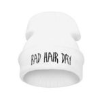 FUNOC Unisex Winter Warm Beanie Knitted Slouch Cap Men Women Hip-Hop Ski Hat (White)