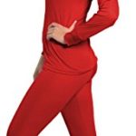 Rocky Womens Thermal 2 Pc Long John Underwear Set Top and Bottom Smooth Knit (Medium, Royal Blue)