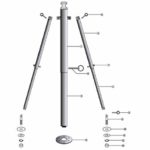 Water Ski Pylon For Outboard Boat, Adjustable Pole Height Rope Tow Point 34″ – 56″, Telescopic Arms 33″ – 57″, 2″ Stainless Main Pylon, 6″ Universal Base for Pontoon, Bass, Bowriders, Fishing, Ski