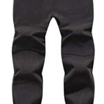 BenBoy Men’s Snow Ski Outdoor Waterproof Windproof Fleece Cargo Hiking Pants,AN-SF1602M-Black-L