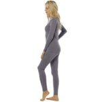 ViCherub Womens Thermal Underwear Set Long Johns Base Layer with Fleece Lined Ultra Soft Top & Bottom Thermals for Women Gray Small