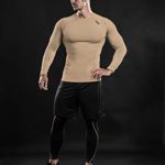 DRSKIN 1~3 Pack Men’s Long Sleeve Compression Shirts Top Sports Workout Athletic Base Layer Dry Thermal Winter (Round BEIGE09, M)
