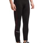 BALEAF Men’s Thermal Running Tights Athletic Cycling Pants Fleece Cold Weather Outdoor Black/Red Size L