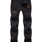 BenBoy Women’s Outdoor Waterproof Windproof Fleece Slim Cargo Snow Ski Hiking Pants (Black, XL)