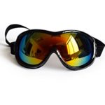Sun Glassess Glassess Goggles UV Protection Safety Goggles Snow Skiing Protection Goggles with Removable Starp for Dog over than 35Pounds(Black)