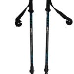 WSD Ski Poles Telescopic Adjustable Collapsible Kids Junior Downhill/Alpine ski Poles 7075 Alu Pair with Baskets 32” to 42” New (Black/Blue/Green)