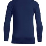 BALEAF Youth Boys’/Girls’ Thermal Compression Sports Shirts Long Sleeve Fleece Base Layer Crew Neck Navy Size L