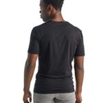 Icebreaker Merino Anatomica T-Shirts for Men, Short Sleeve V-Tee, Merino Wool Base Layer – Lightweight, Durable Thermal Shirts for Skiing, Hiking – Cold Weather Men’s Essentials, Black, Small