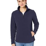 Amazon Essentials Women’s Quarter-Zip Polar Fleece Pullover Jacket, Navy, Small