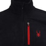 Spyder Men’s Transport 1/4 Zip Fleece Pull Black L