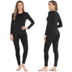 WEERTI Thermal Underwear for Women Long Johns Women with Fleece Lined, Base Layer Women Cold Weather Top Bottom?Black M?