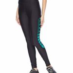 Under Armour Women’s HeatGear Armour Graphic Leggings, Black (002)/Metallic Silver, Small