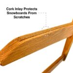 StoreYourBoard Timber Snowboard Wall Rack, Indoor Storage, Solid Natural Wood (3 Boards)