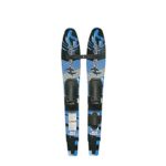 Hydroslide Junior Wide Track Intermediate Water Skis Combo Pair, Black, 54-Inch