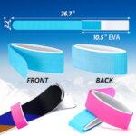 Seenelling 12pcs Ski Straps Adjustable Ski Fasteners Straps for Carrying Durable Hook and Loop EVA Protector Pads Between