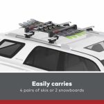 Yakima – FreshTrack 4 Ski & Snowboard Mount, Fits Up To 4 Pairs of Skis or 2 Snowboards, Fits Most Roof Racks