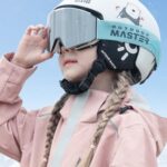 OutdoorMaster Falcon Snow Sports Goggles for Kids OTG 100% UV Protection Anti Fog Ski Goggles(White Frame+VLT 10% Gray Lens)