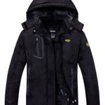 Wantdo Women’s Mountain Waterproof Fleece Ski Jacket Windproof Rain Jacket, Large, Black