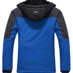 Wantdo Men’s Waterproof Mountain Jacket Fleece Windproof Ski Jacket US L Sky Blue L