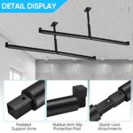 DACK Snowboard Ceiling Storage Rack, 10-18 Inch Adjustable Ski Rack, with Double SUP Longboard Kayaks Hanger, 80lbs Per Side Overhead Mount for Garage and Indoor