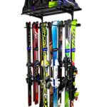 StoreYourBoard Ski Wall Rack and Storage Shelf, Holds 10 Pairs, Ski Wall Mount, Home and Garage Storage Hanger