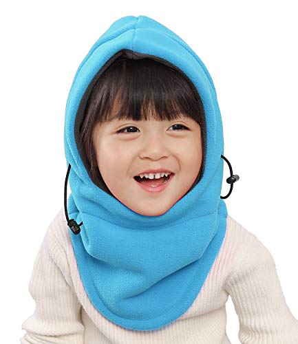 Kids Winter Windproof Cap,Children's Double Warm Balaclava Face Mask ...
