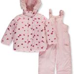 Carter’s Girls’ Little Heavyweight Jacket and Pants Snowsuit, Hearts on Pink Blush, 6X
