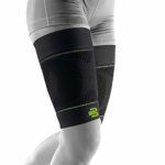 Bauerfeind Sports Compression Upper Leg Sleeves (1 Pair) (Black, Medium/Short)