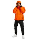CorBuyit Snow Coats Men – Men’s Waterproof Ski Jacket with Hood – Big and Tall Coat Snow Skiing Jacket Men – Chamarras Para Hombre Orange S