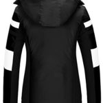 Wantdo Women’s Mountain Waterproof Ski Coats Snowboard Jacket Insulated Rain Jackets Black L