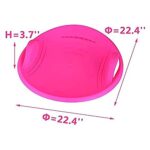 GOBEAUTY Snow Saucer Sled Plastic Disc Sled Round Snow Sled Kids Snow Sled Saucer (Pink)