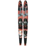 Hydroslide Legend Adult Deluxe Waterskies, Red/Black/Gray/White