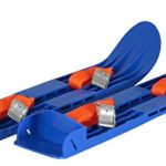 Kids Skis Plastic Mini Snow Skis with Sturdy Straps for Downhill or Cross Country Skiing (40cm) Bindings