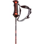 Goode | Pure Carbon Fiber | Classic Ski Pole Pair | Ultra Thin Pencil Shaft | Light Weight Swing | Mountain, Alpine, Downhill Skiing (Orange, 50 Inch)