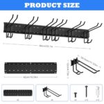 Shinoske Ski Rack Wall Mounted,Heavy Duty Steel Ski Wall Rack for Garage,Indoor Customizable Spacing Ski Holder for Wall,Snowboard Rack for 6 Pairs of Skis,Hold up to 300lbs