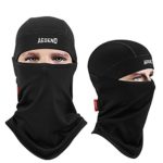 Balaclava Aegend Windproof Ski Face Mask Winter Motorcycle Neck Warmer Tactical Balaclava Hood Polyester Fleece for Women Men Youth Snowboard Cycling Hat Outdoors Helmet Liner Mask-Black, 1 Piece